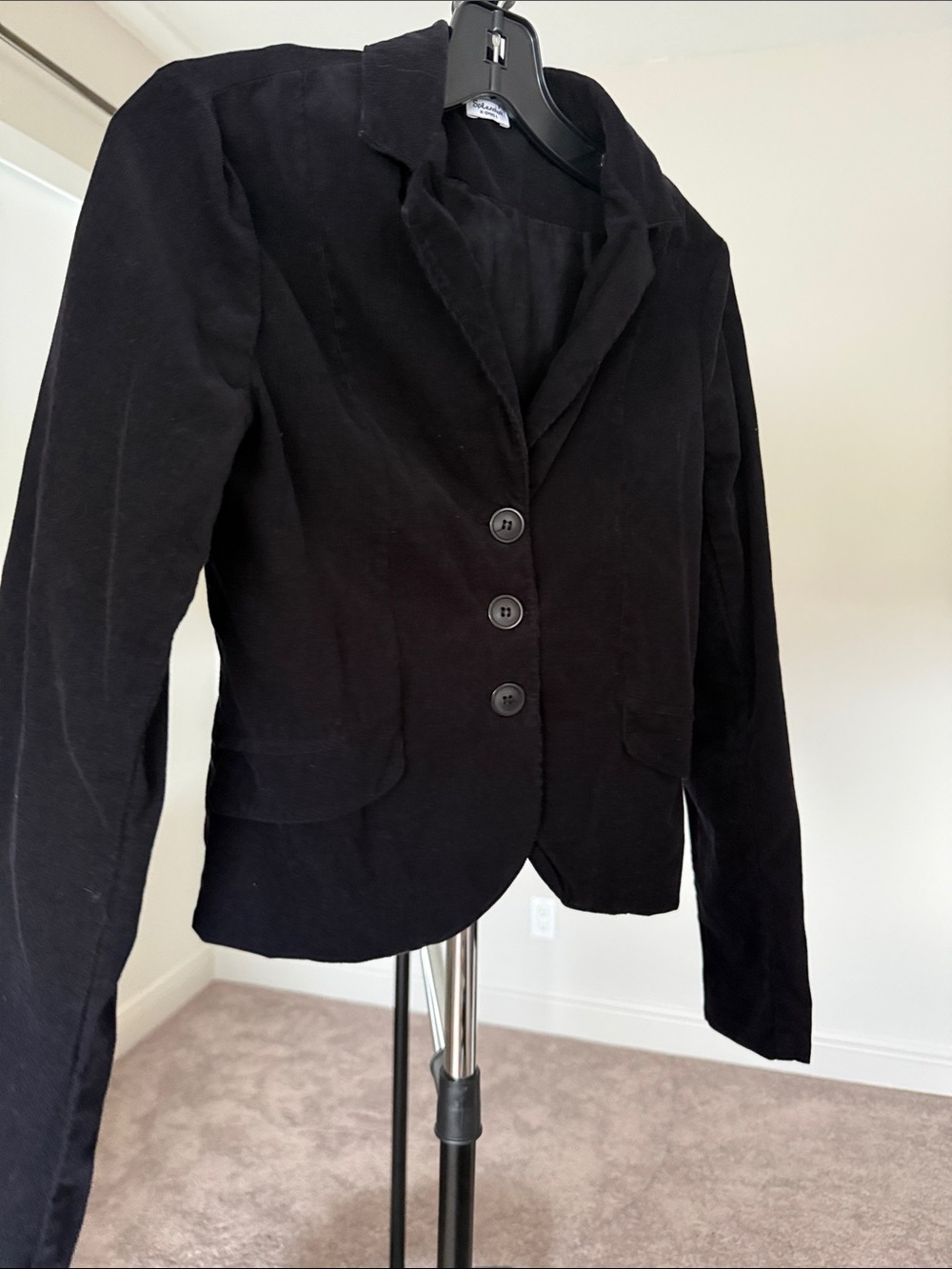 SPLENDID Women's Corduroy Black 100% cotton Blazer XS